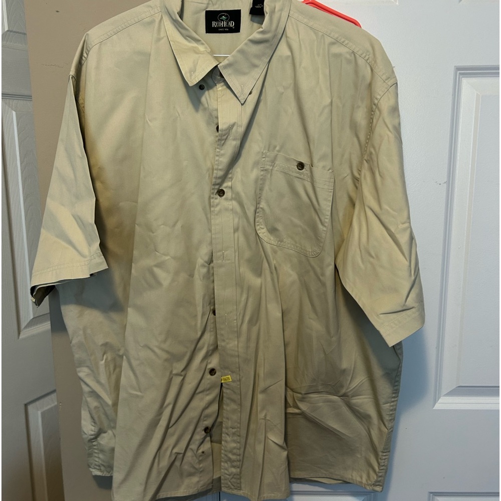 Red Head Men’s button down short sleeve khaki shirt 3X